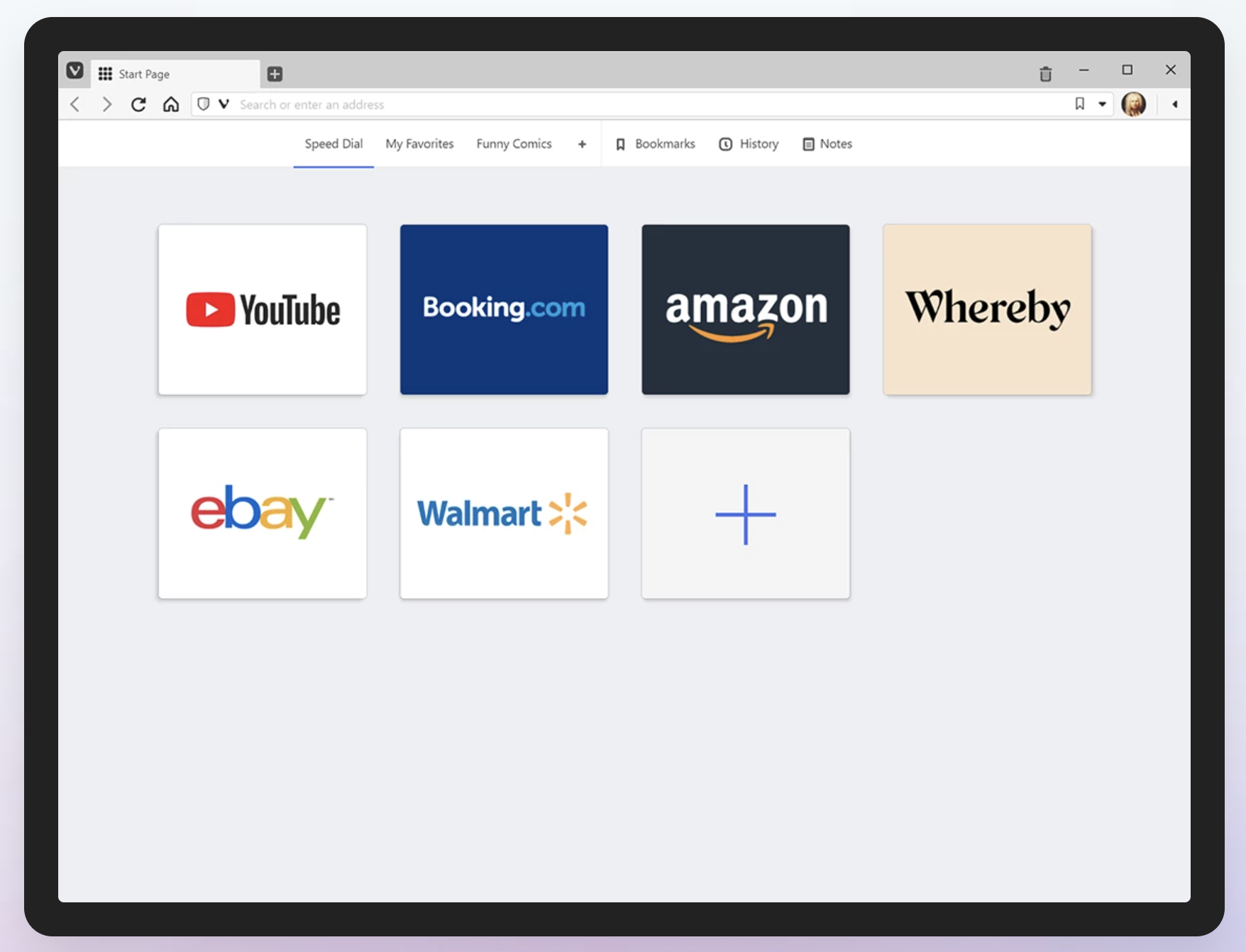 screenshot of Vivaldi Browser